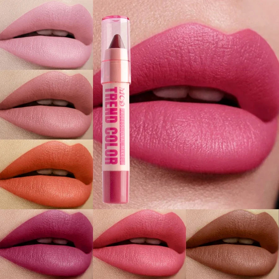 MCD 12-Color Waterproof Lip Liner Pen – Matte & Hydrating