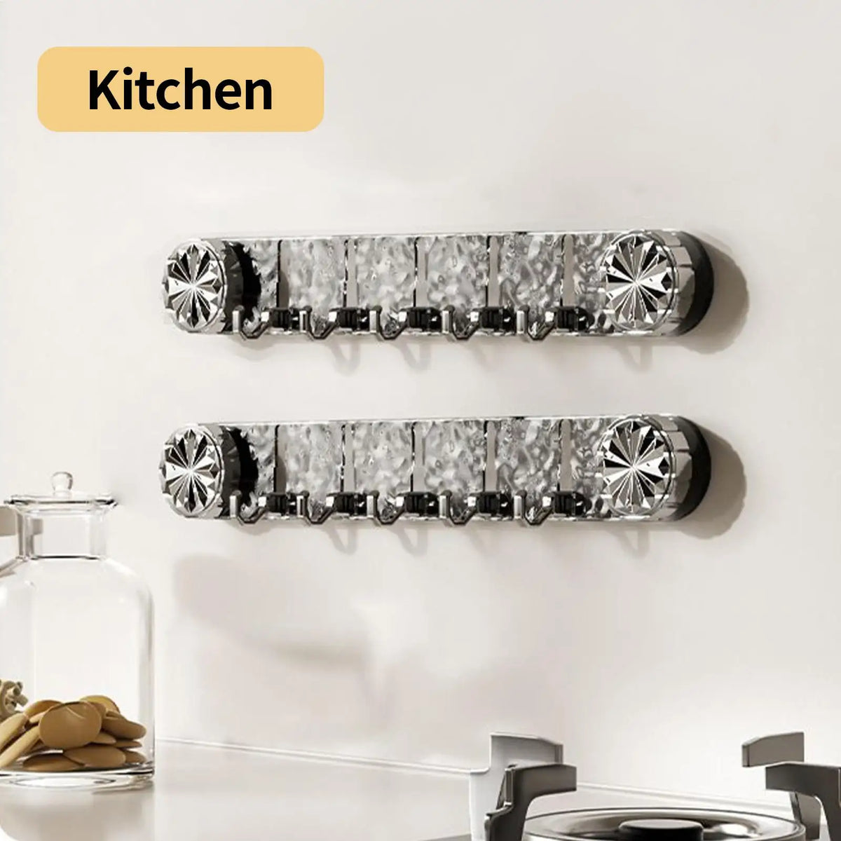 Heavy-Duty 5-Hook Suction Cup Wall Organizer | No-Drill