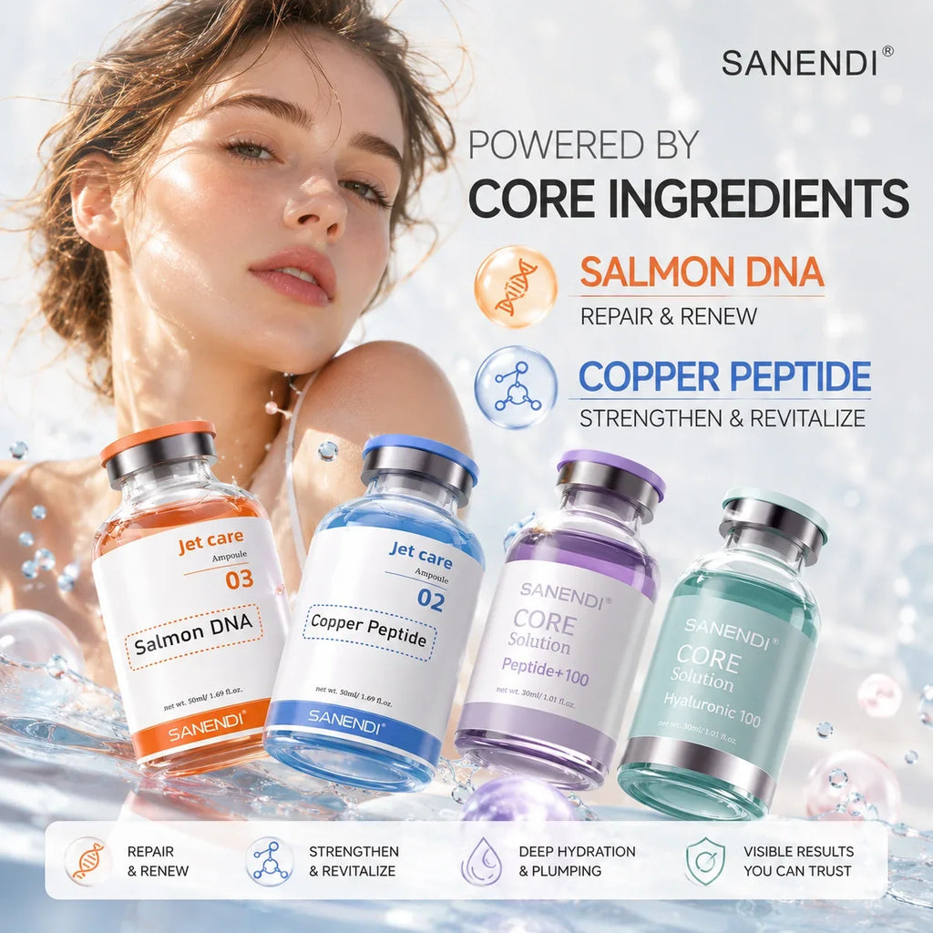 SANENDI Salmon DNA Serum – Hyaluronic Acid & Peptide Essence