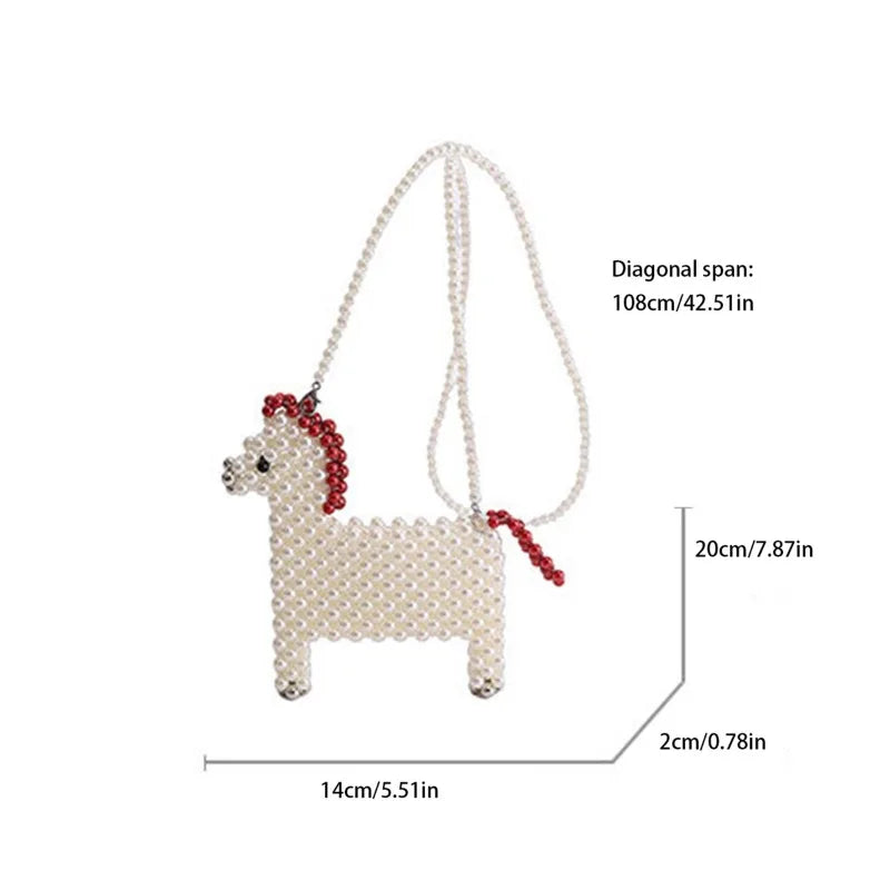 Mini Horse Crossbody Bag – Compact PVC Novelty Shoulder Bag
