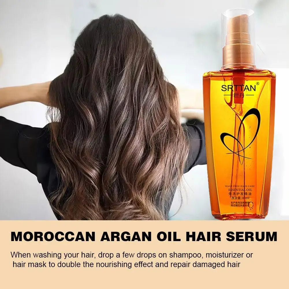 Moroccan Argan Oil Hair Serum 80ml – Frizz, Split Ends & Shine