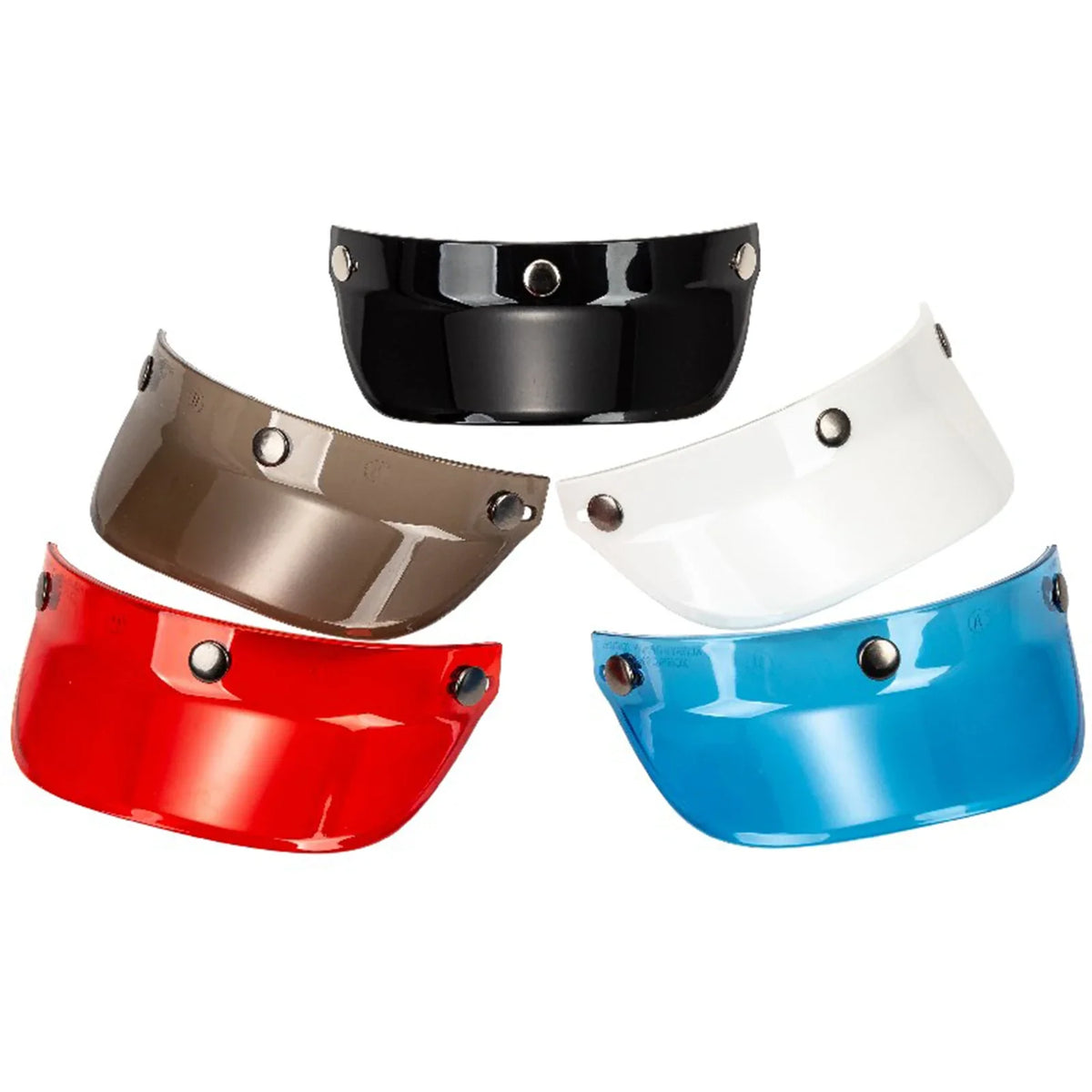 Universal 3-Snap Flip-Up Visor Wind Shield | Open Face Helmet