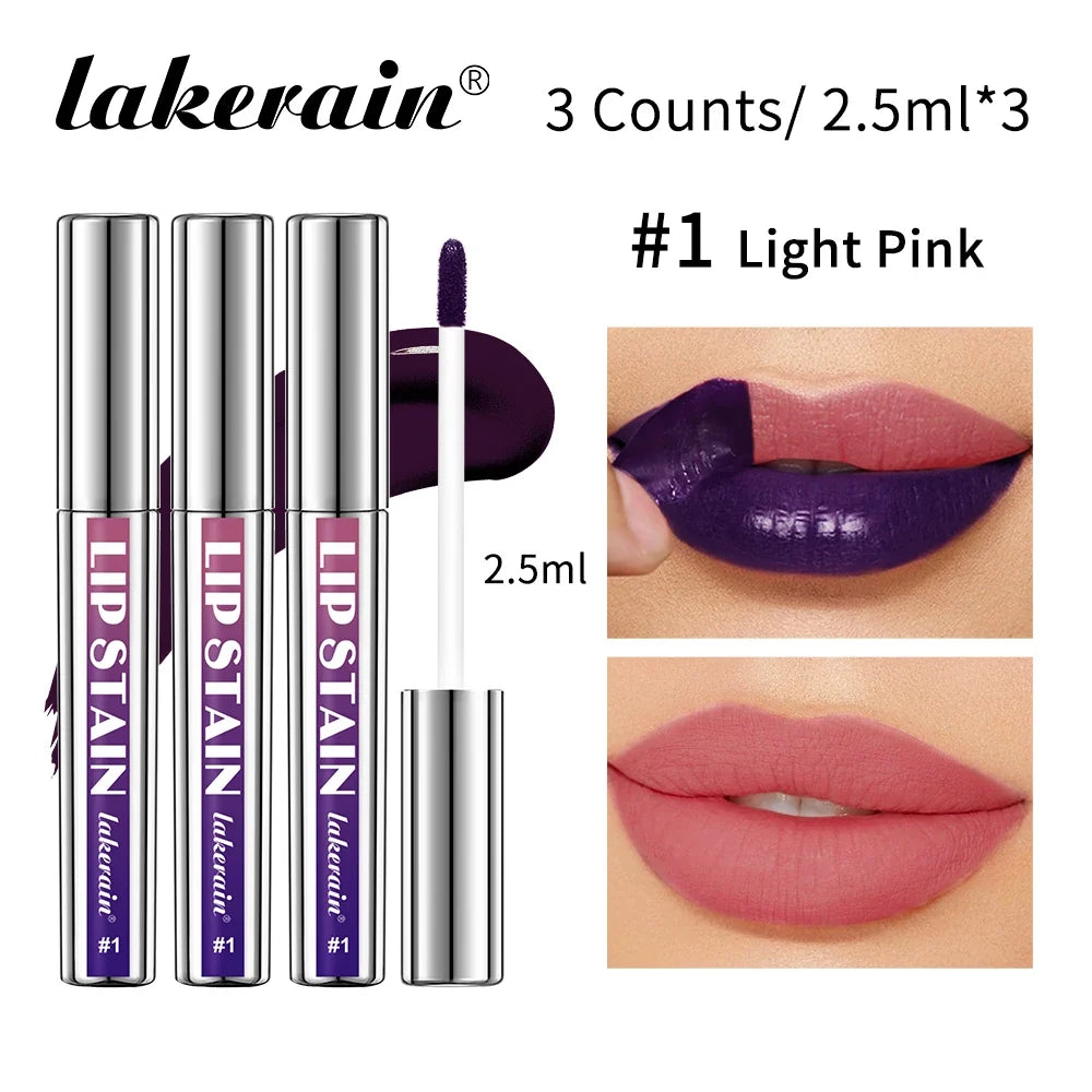 Lakerain 3-Piece Peel Off Lip Stain Set | Waterproof Lip Tint
