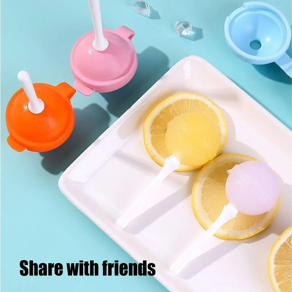 Silicone Lollipop Molds Set of 4 – Non-Stick Reusable Candy Molds