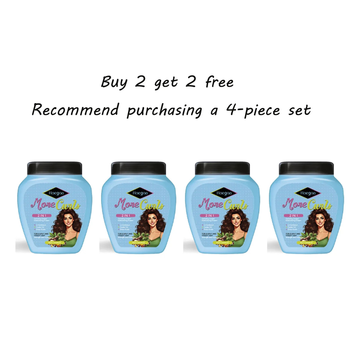 HOEGOA Leave-In Conditioner for Curly & Frizzy Hair | No Rinse