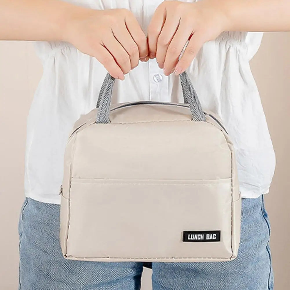 Insulated Oxford Cloth Lunch Bag – Leakproof & Zipper Closure