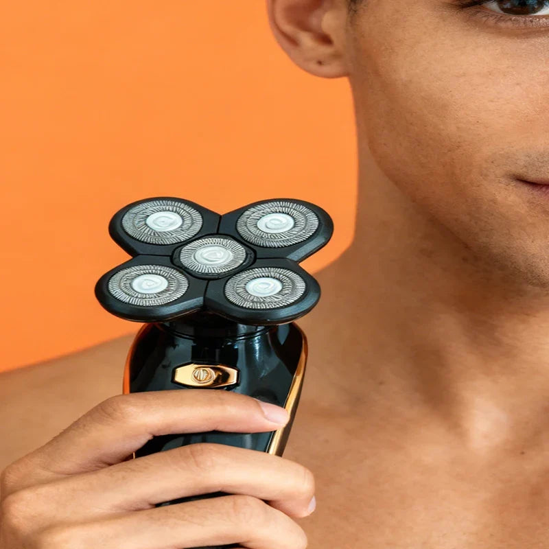 5-Head Rotating Electric Shaver for Men | IPX6 USB Rechargeable