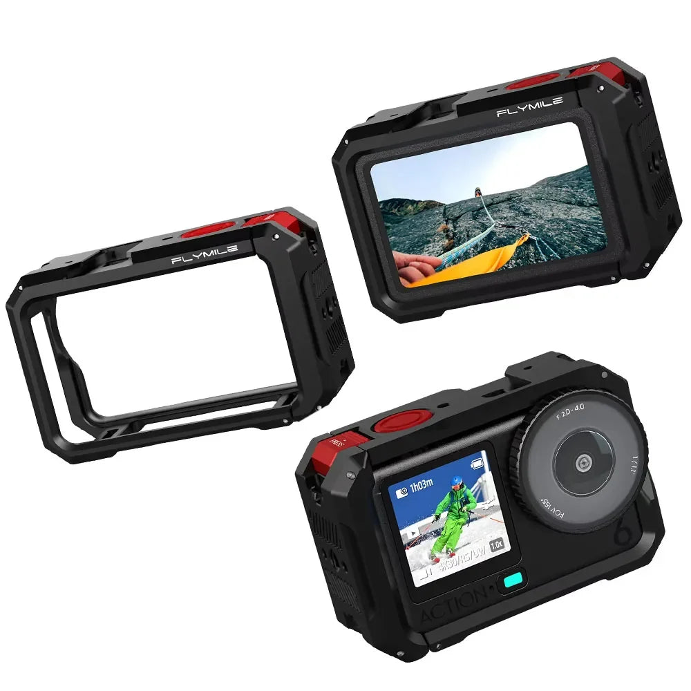 Aluminum Rabbit Cage Frame for DJI Osmo Action 6 Camera