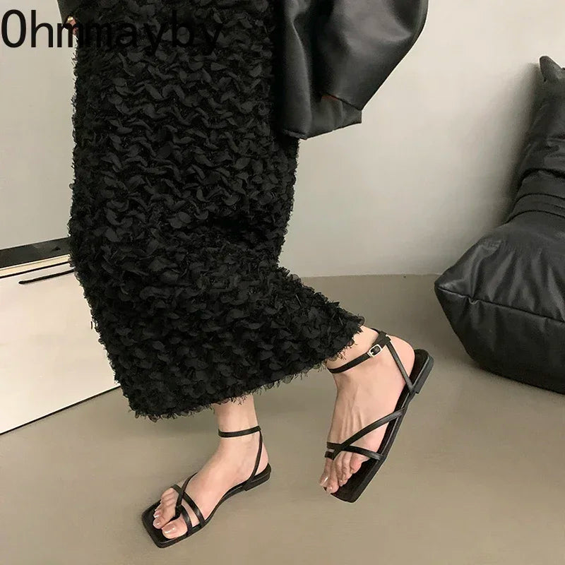 Women's Clip Toe Flat Sandals – Summer Beach Fashion Shoes