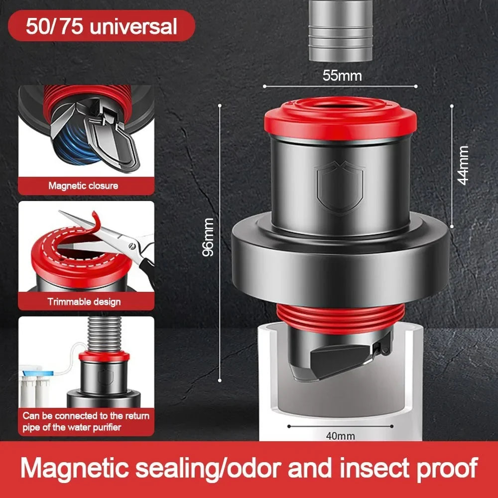 Anti Odor Sink Drain Pipe Adapter 1 Multifunctional Kitchen Basin