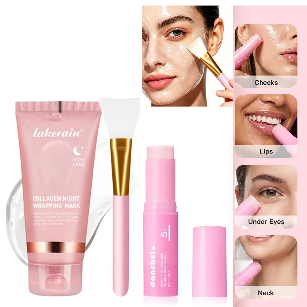 3-Piece Collagen Skincare Kit – Peel-Off Mask & PDRN Balm