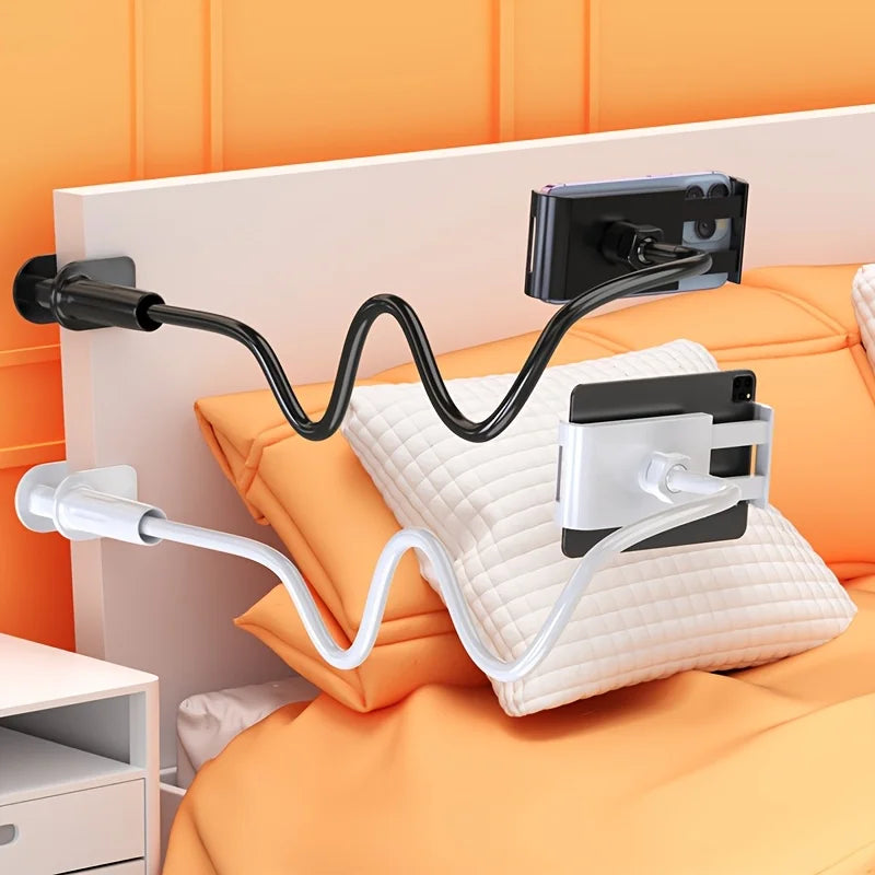 360 Rotating Tablet Phone Holder Long Arm Spiral Base Mount Bed