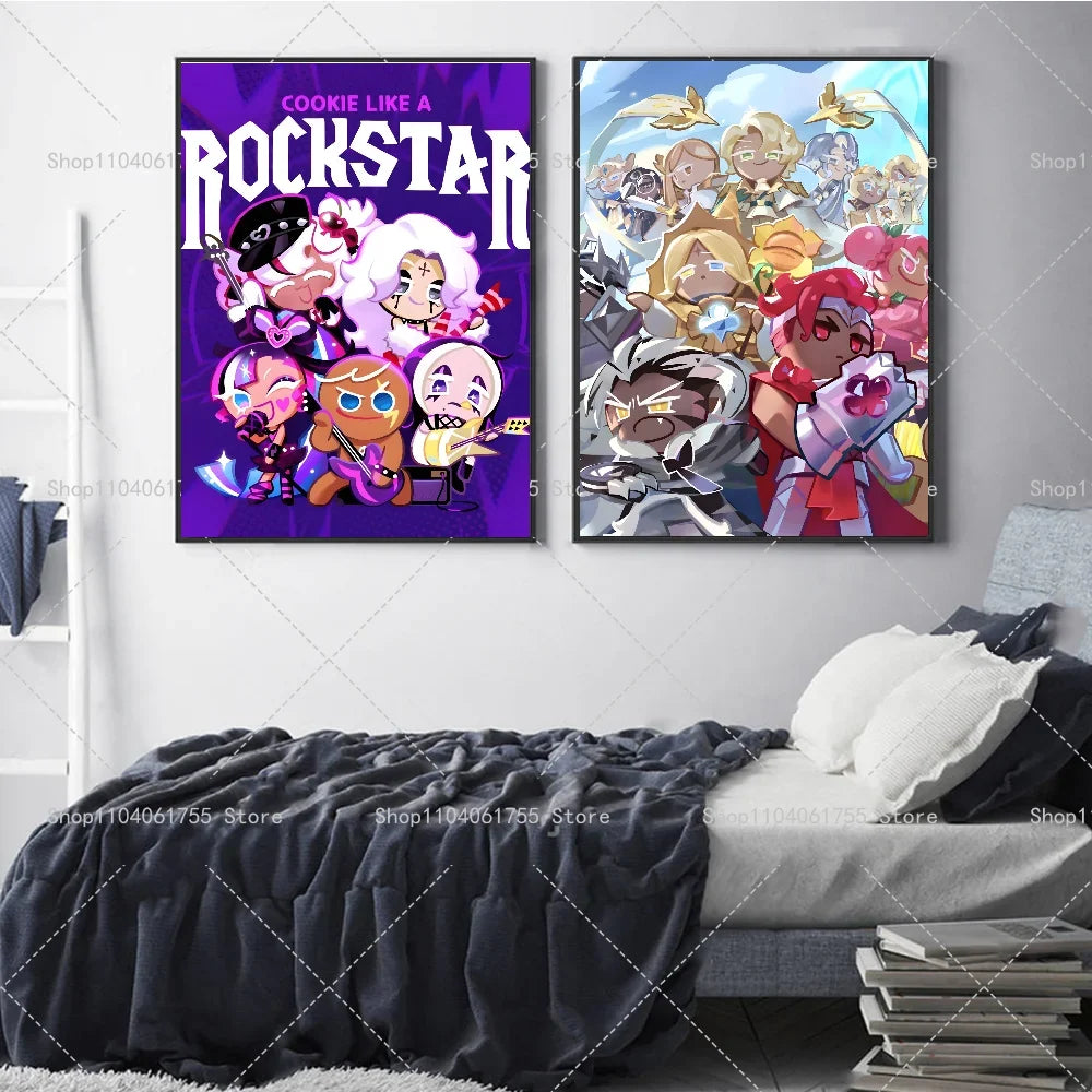 Cookie Run Kingdom Game Poster – Waterproof Wall Art Sticker