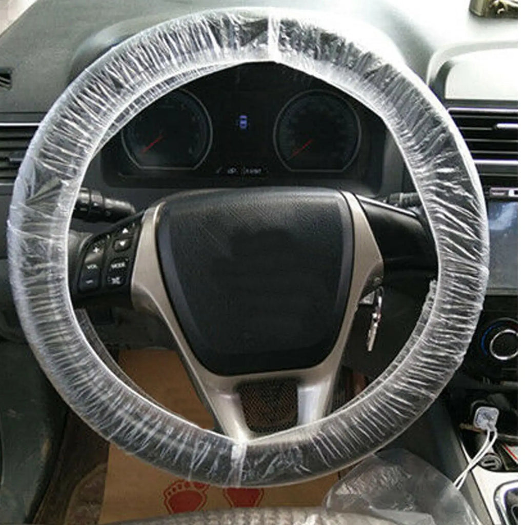 100pcs Disposable Steering Wheel Covers – Waterproof & Anti-Slip
