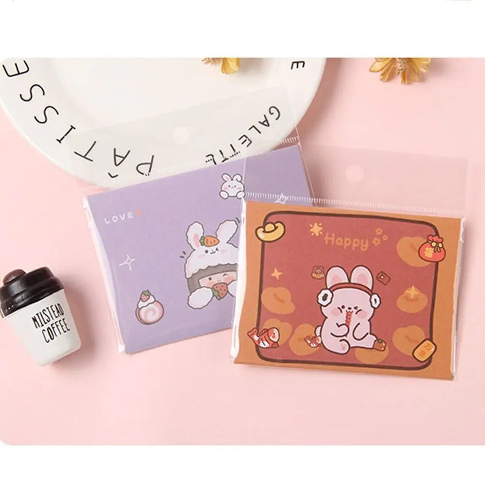 Cartoon Greeting Cards – Bear & Rabbit Foldable Cards, 9 Styles