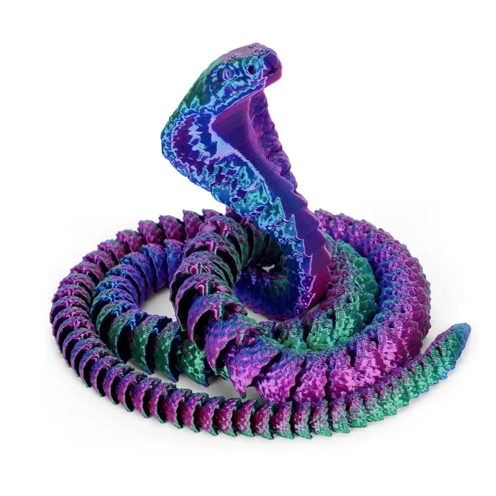 3D Printed Snake Figure Desk Accessories Toy Kid Dragon Room Desktop