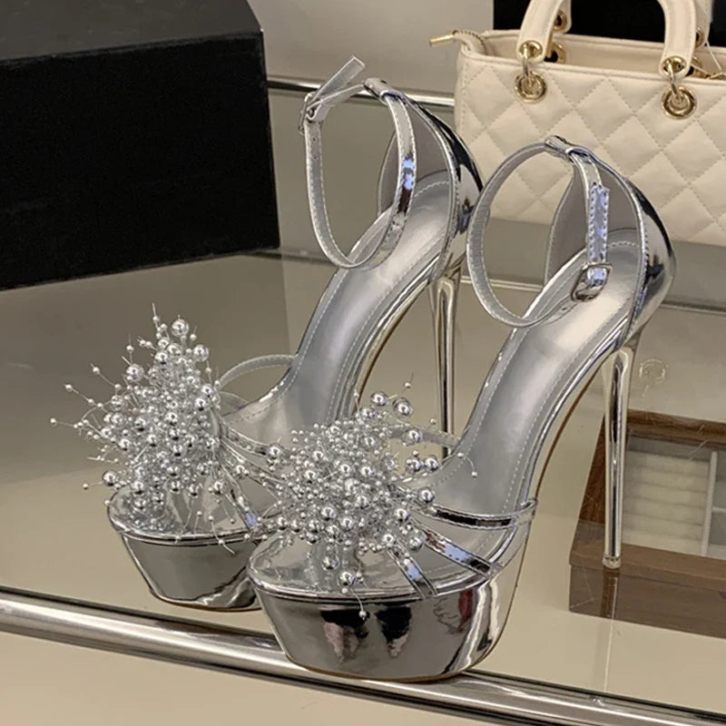 Women's Diamond High Heel Sandals – Wedding & Party Stiletto