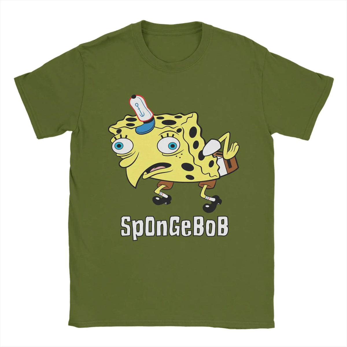 SpongeBob Meme Vintage Men's Cotton T-Shirt | S–6XL