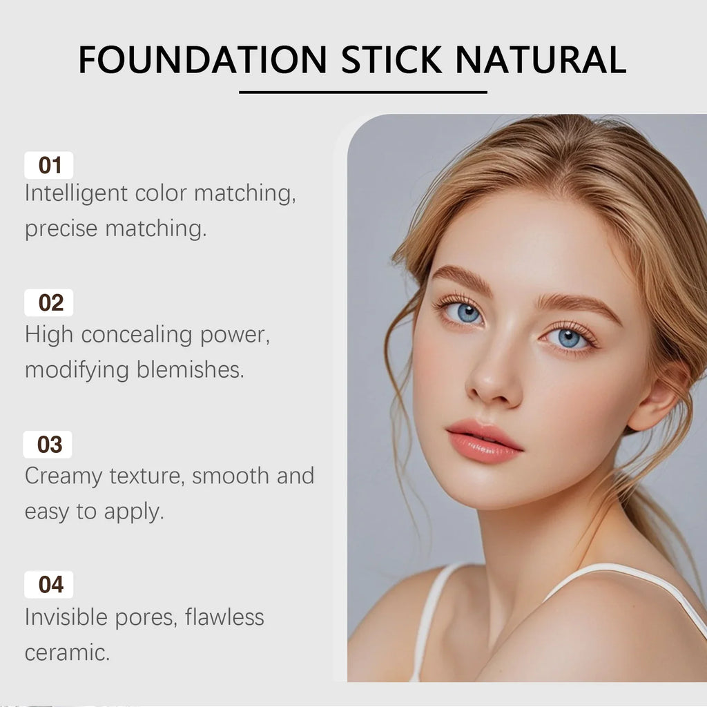 Color Changing Foundation Stick 2-in-1 Brush | Matte Waterproof