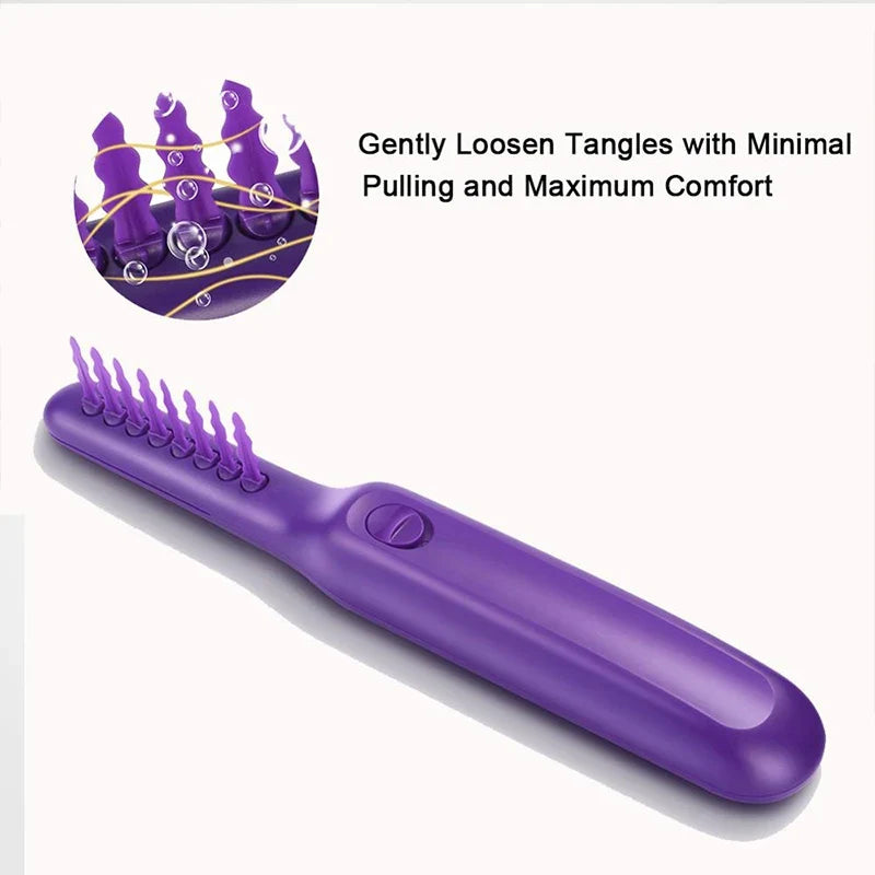 Electric Detangling Brush – Rotating Comb for Wet & Dry Hair