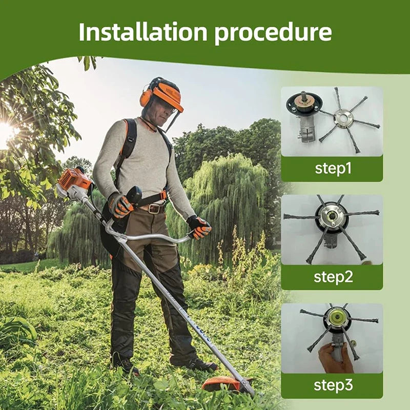 Steel Wire Grass Trimmer Head – Weed Remover Replacement