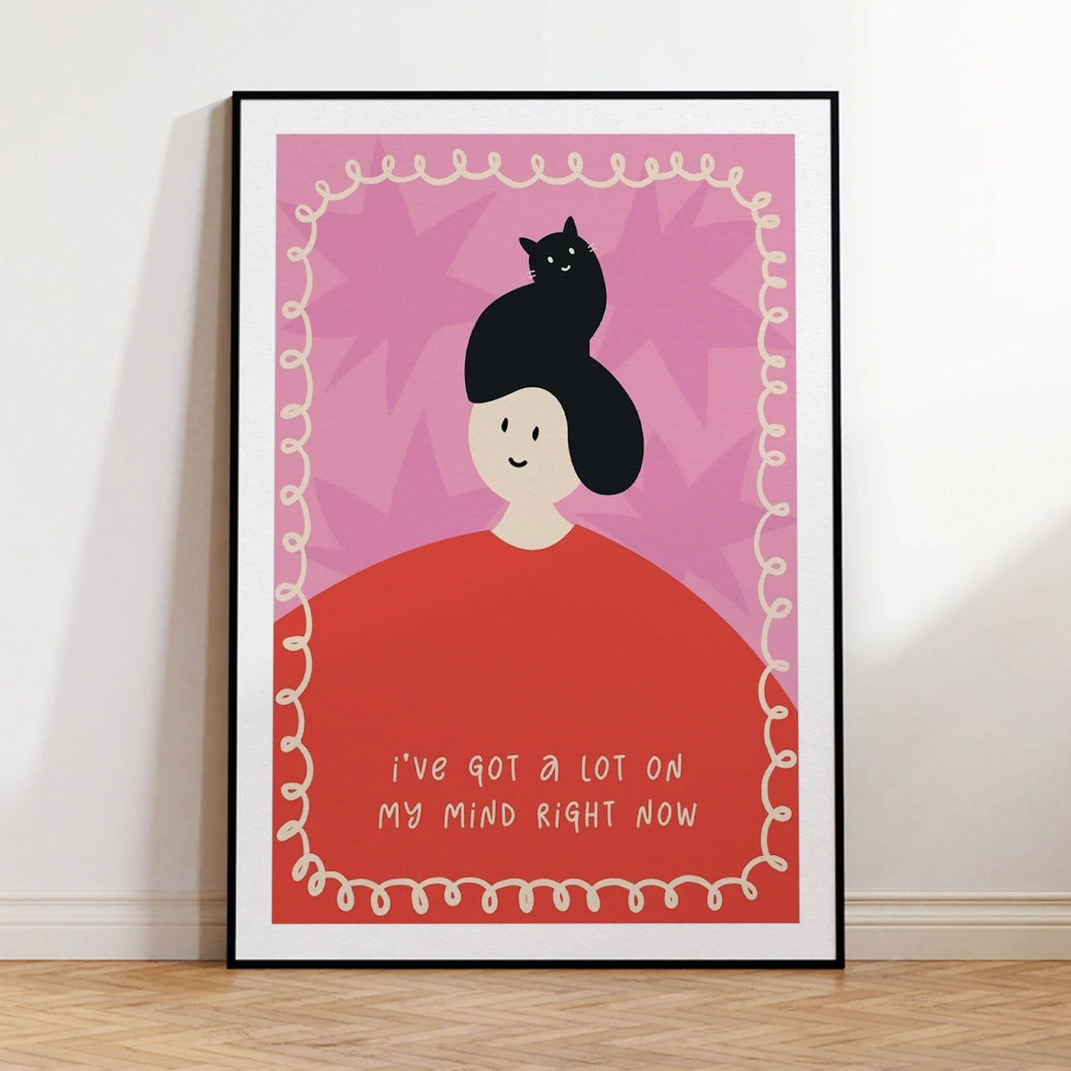 "I've Got A Lot On My Mind" Funny Canvas Wall Art Print