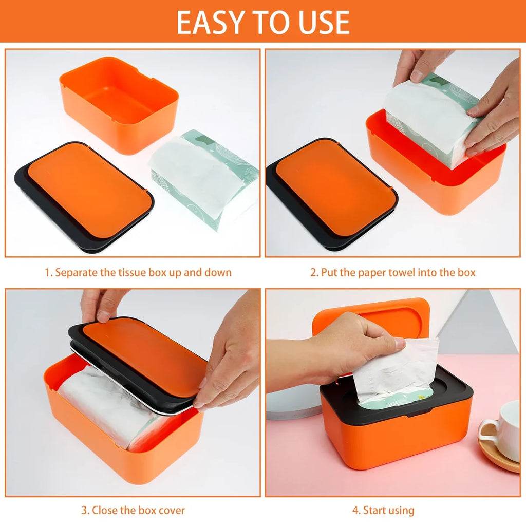 Dustproof Wet Wipes Dispenser Box with Sealed Lid | Baby Wipes