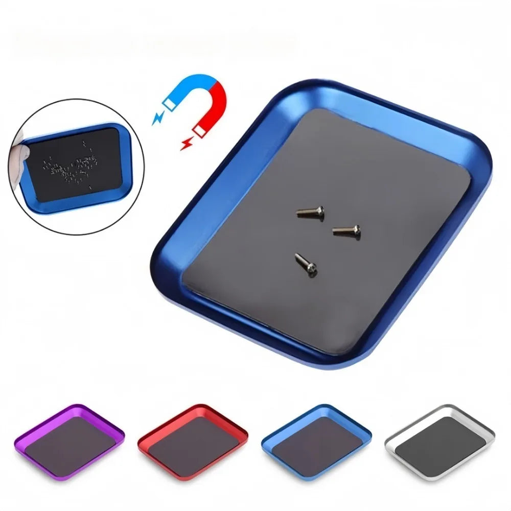 Magnetic Screw Tray – Aluminum Alloy Parts Organizer Disk