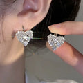 Huitan Heart Drop Earrings – Cubic Zirconia Women's Jewelry