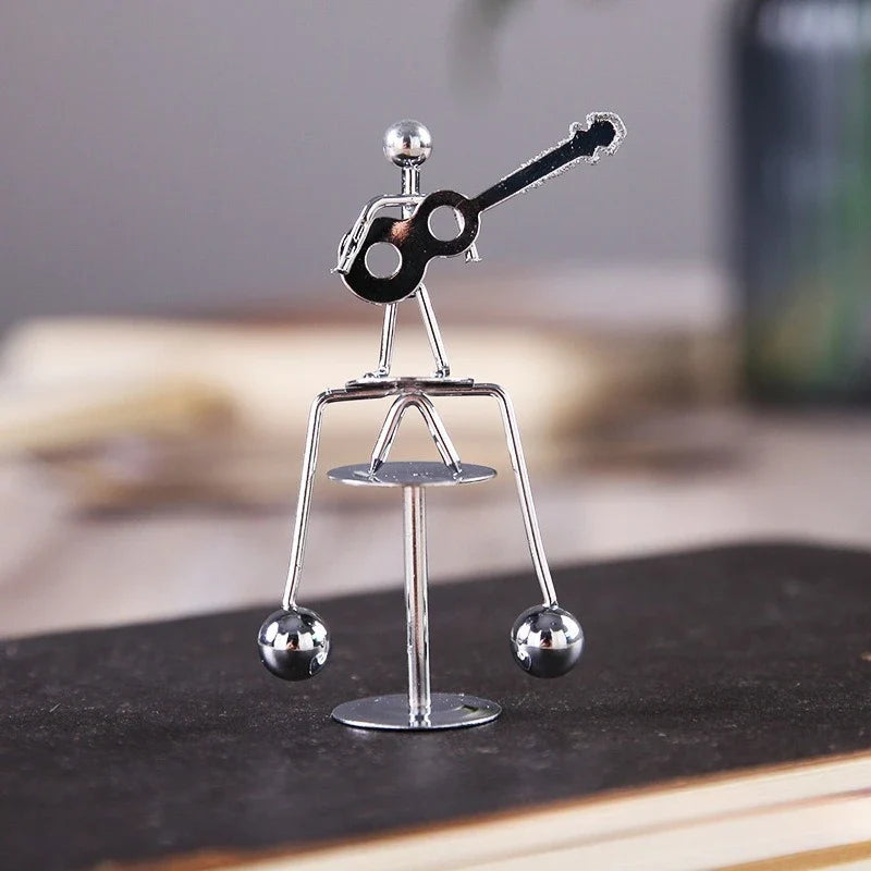 Mini Ironwork Balance Ironman Stress-relieving Figurine Untoppling