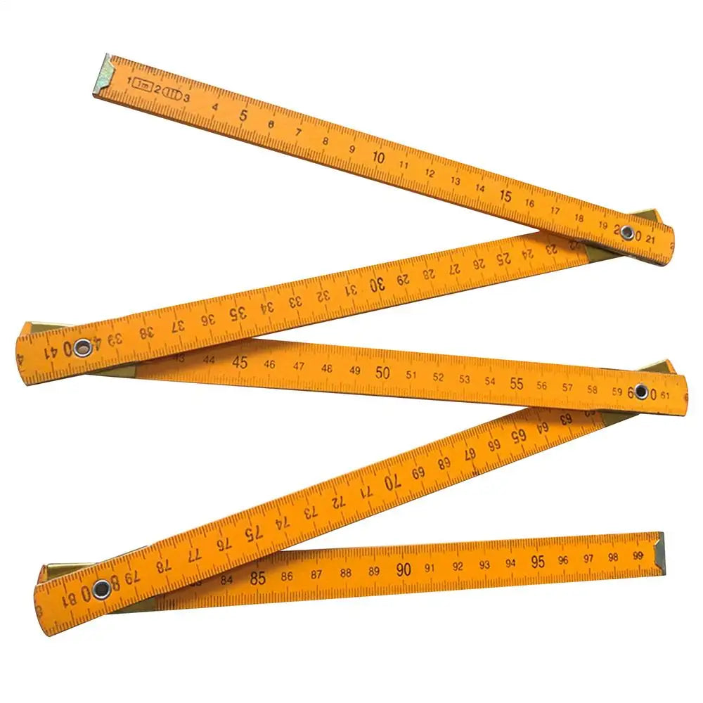 Wooden Foldable Ruler Folding 1 Meter Stick Wood Metric Scale