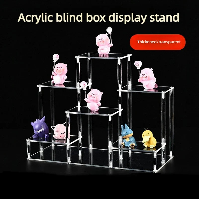 Acrylic Multi-Layer Ladder Display Stand for Collectibles