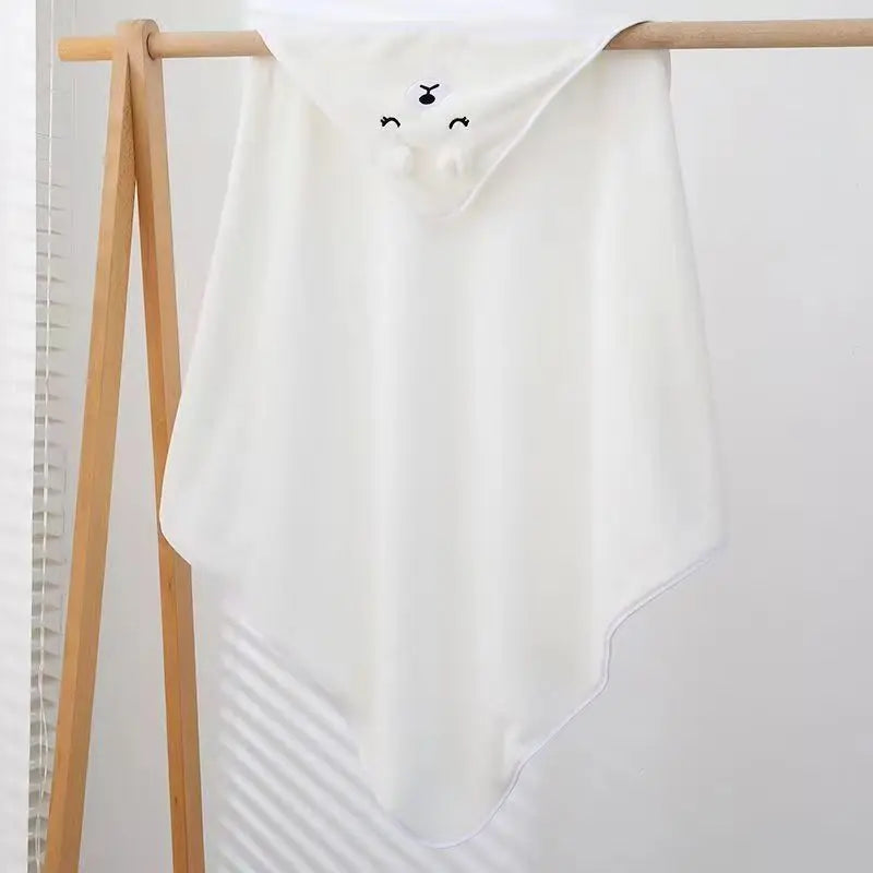 Baby Bath Towel Cape | Soft Cartoon Animal Design, Ages 0–2