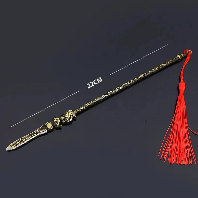 22cm Tiger Head Spear Miniature | Ancient Weapon Replica Model