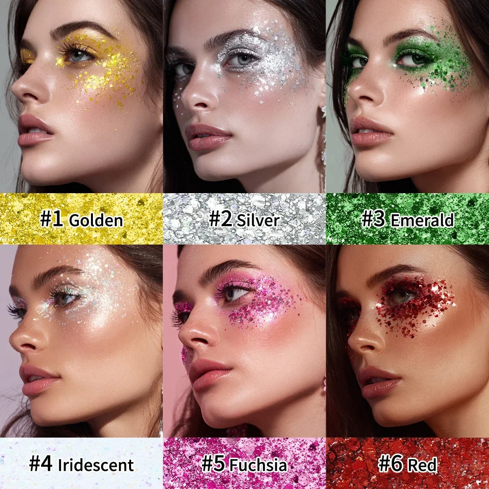 Glitter Gel Stick Highlighter – Pearl Sequin Face & Body Shimmer
