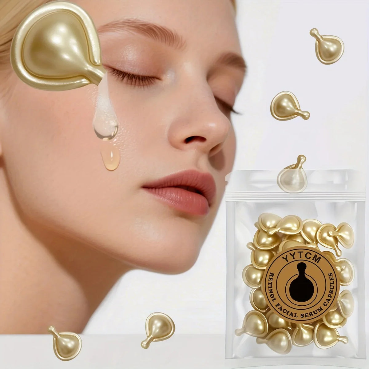 Retinol Essence Capsules with Collagen & Niacinamide – 30 Caps