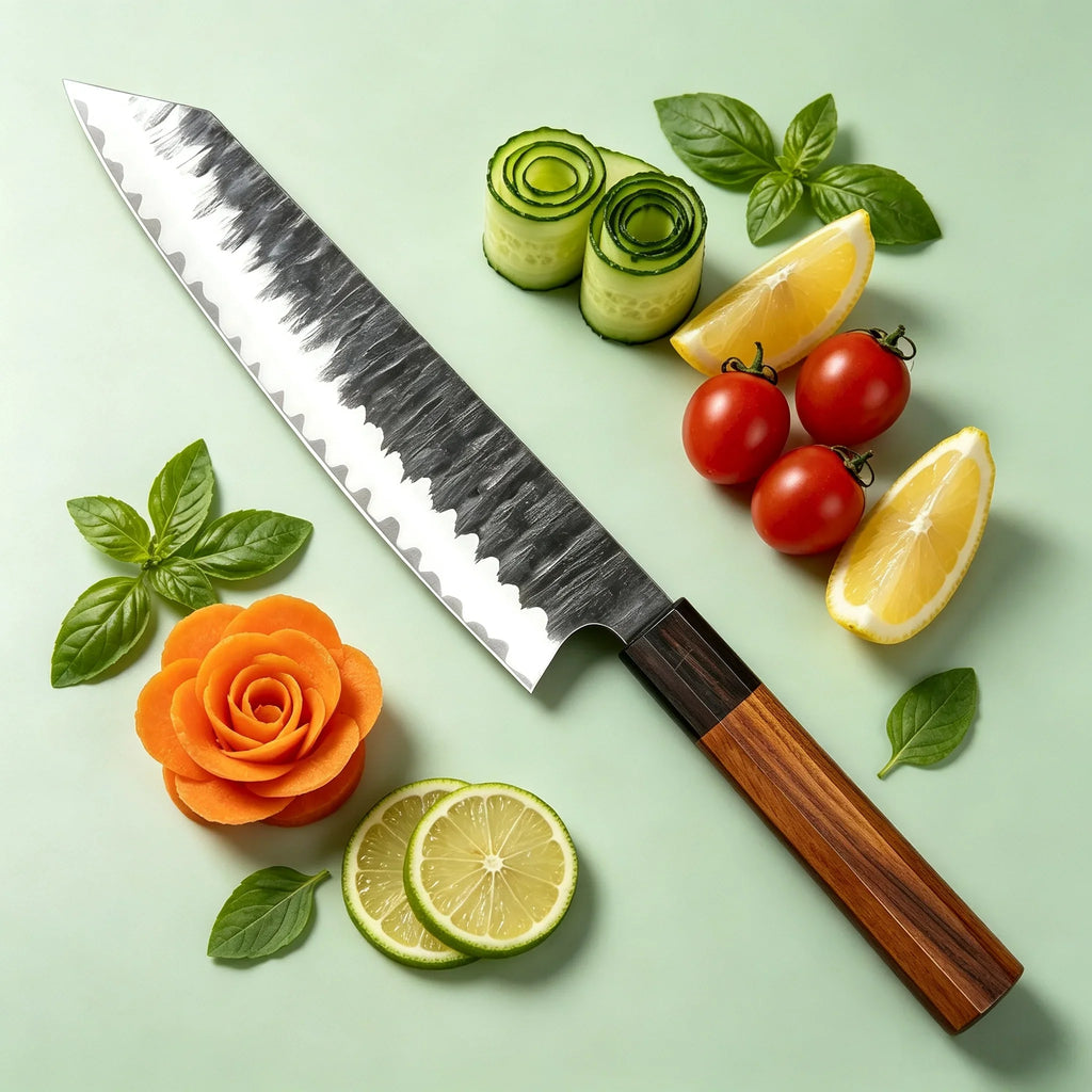 Kiritsuke Chef Knife – Clad Steel Blade & Wood Handle