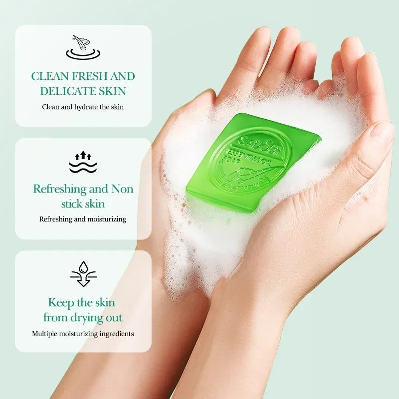 Sadoer Aloe Vera Facial Soap – Hydrating & Oil Control Bar
