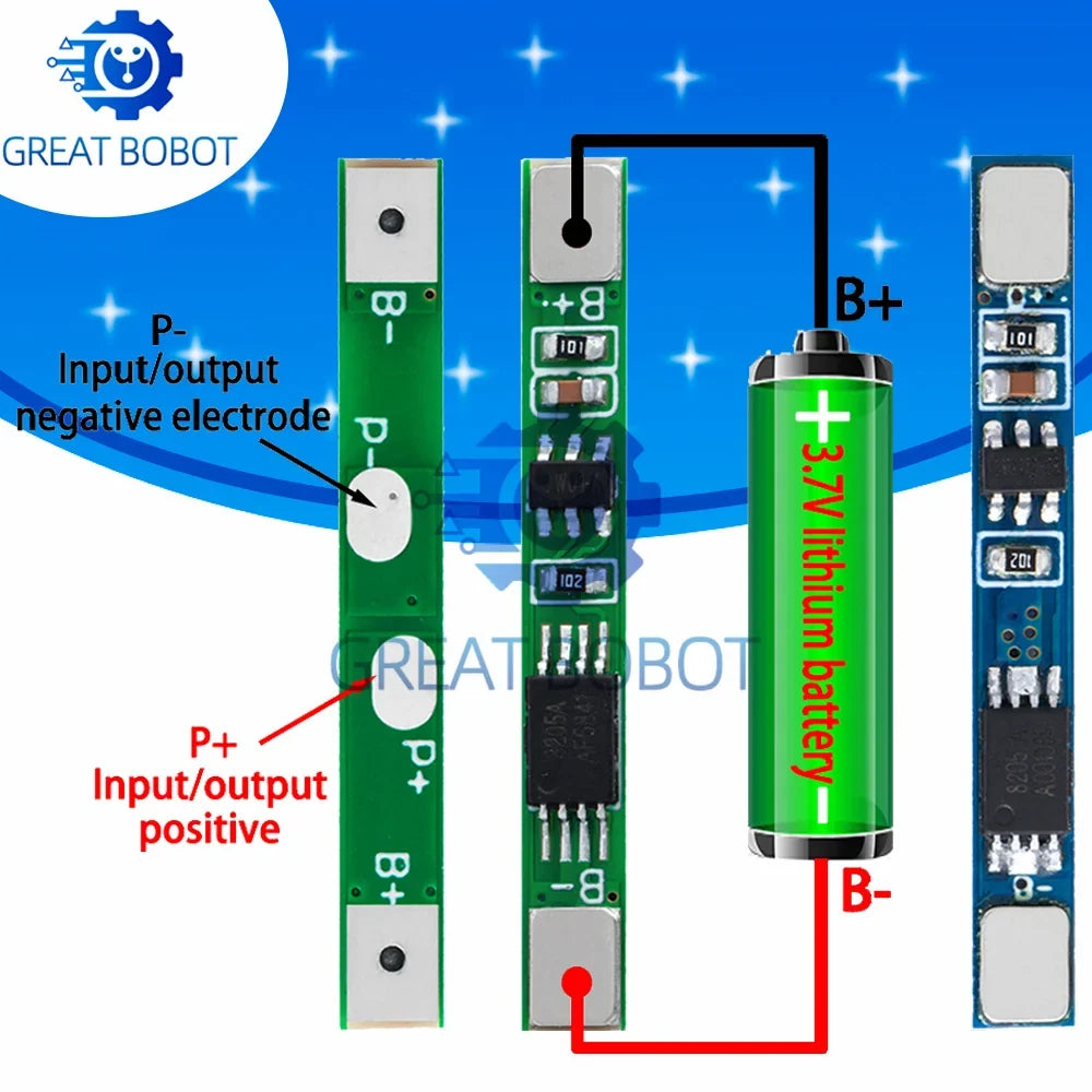 10PCS 1S BMS PCM Protection Board for 18650 32650 Li-ion