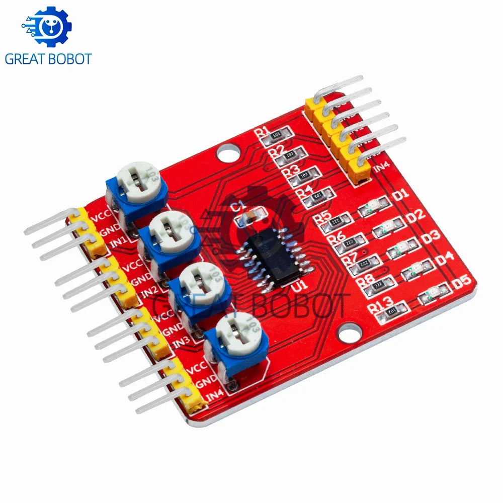4-Channel IR Tracking & Obstacle Avoidance Module | Robots & Cars