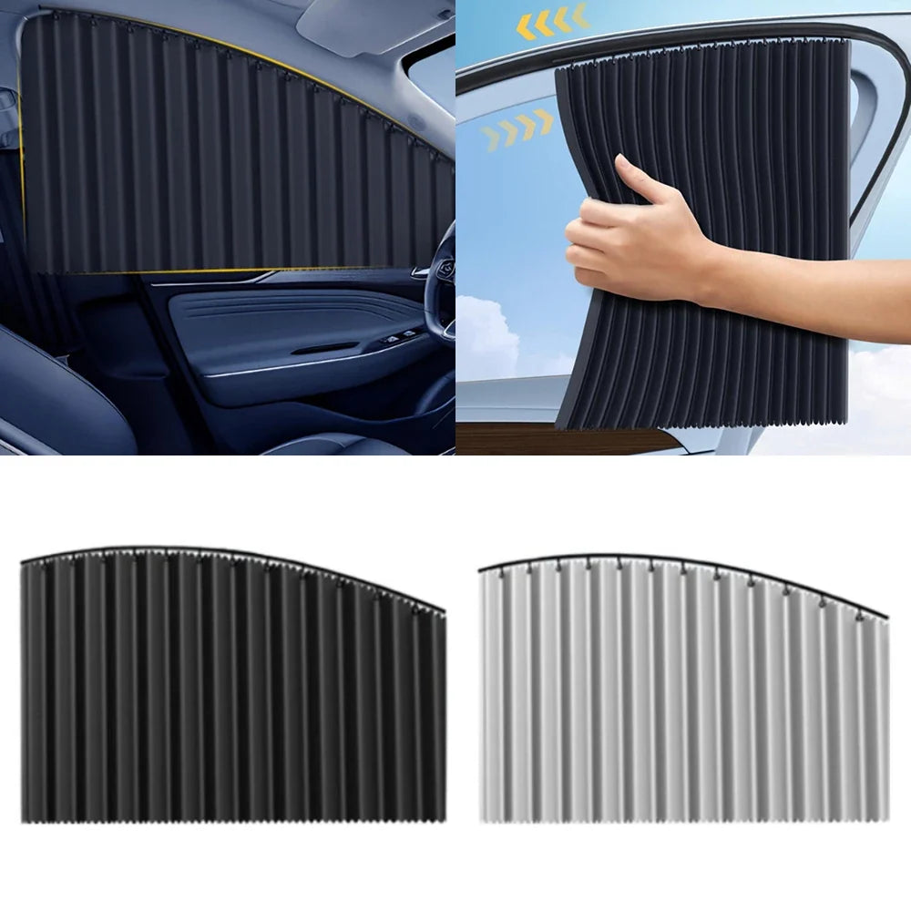 Car Side Window Sun Shade Curtains | UV Block Foldable Cover