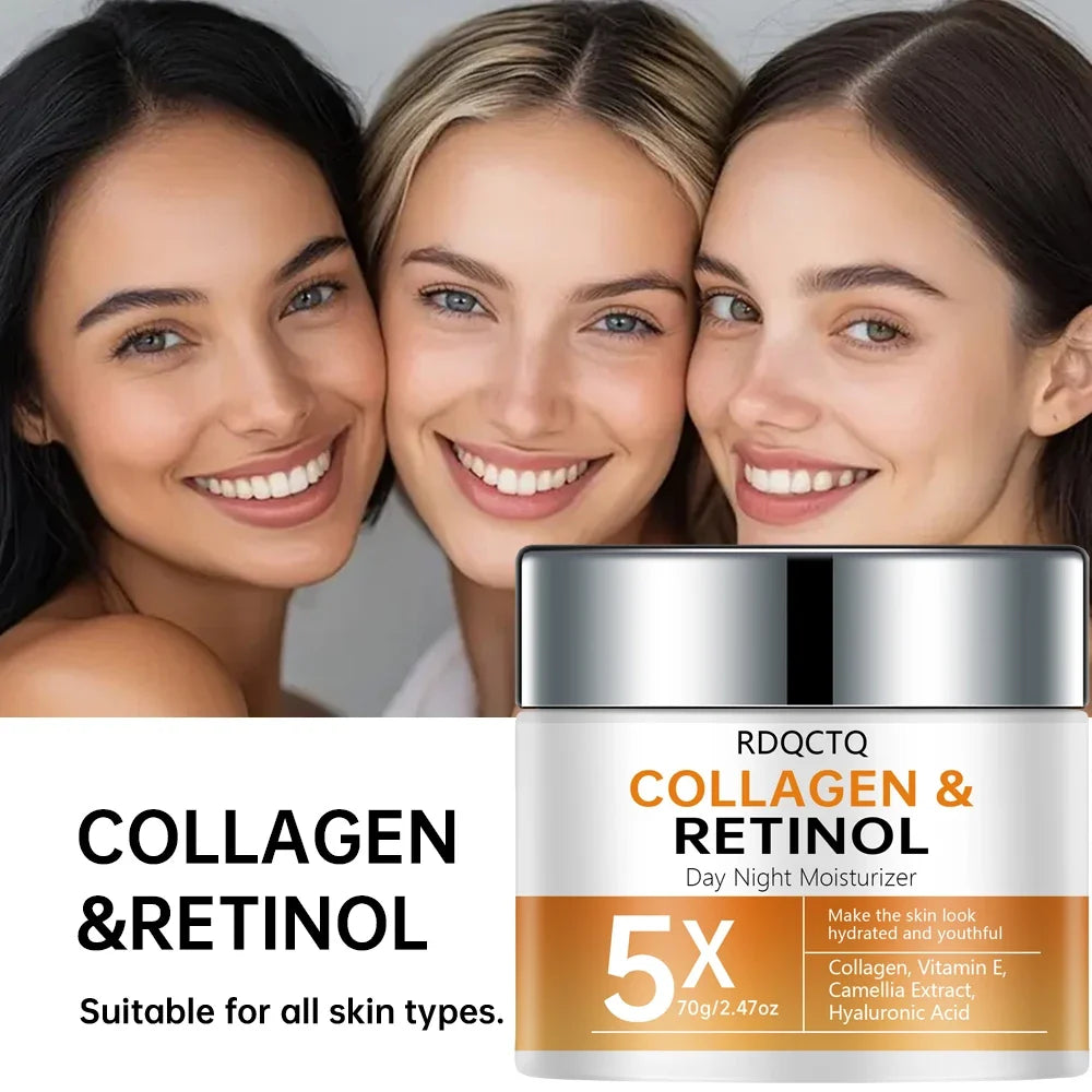 Retinol Collagen Day & Night Cream | Hyaluronic Acid + Vitamin E