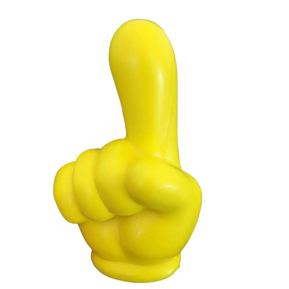Funny Peace Sign Car Antenna Topper – Yellow PVC Ornament