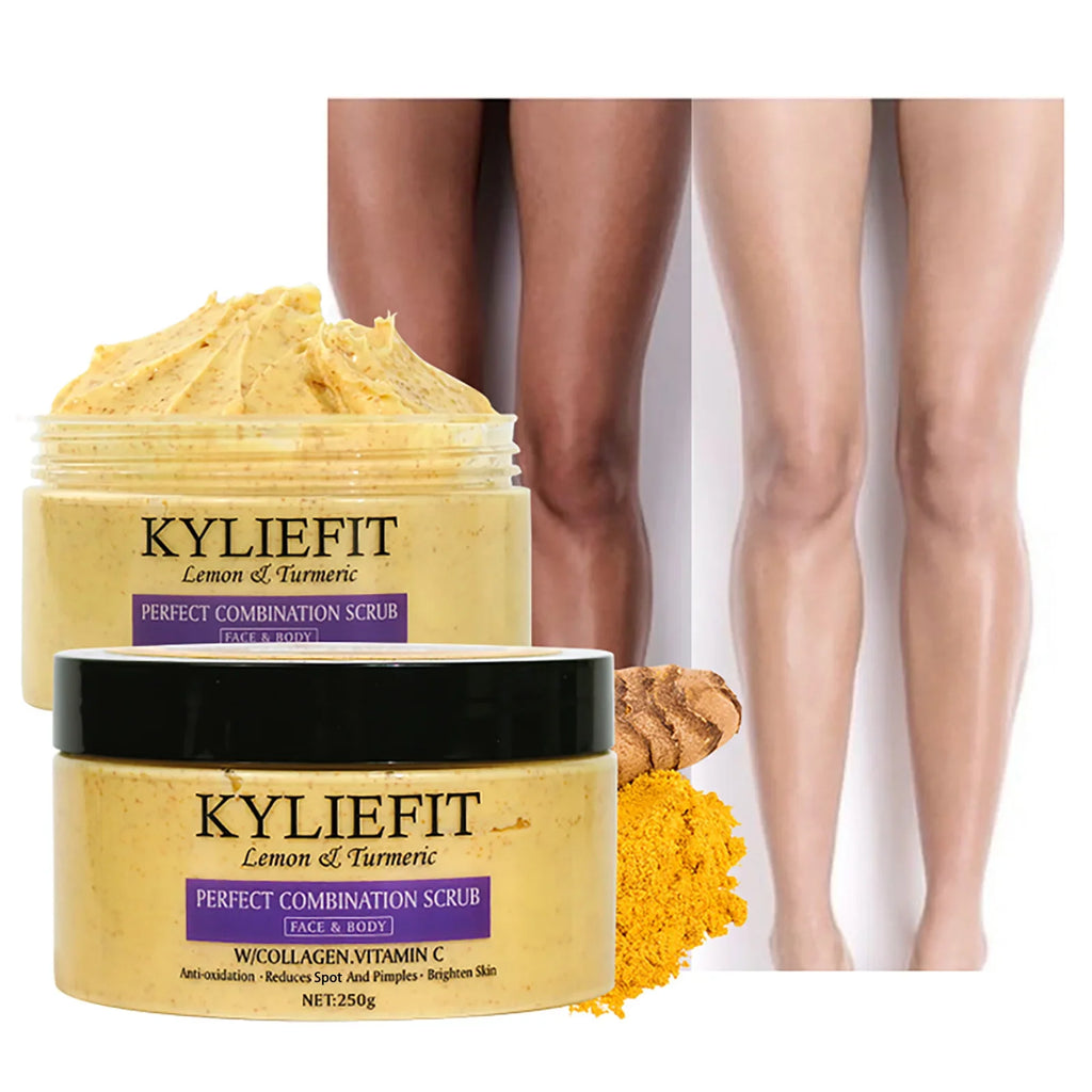 AILKE Turmeric & Lemon Face Body Scrub – Brightening 250g