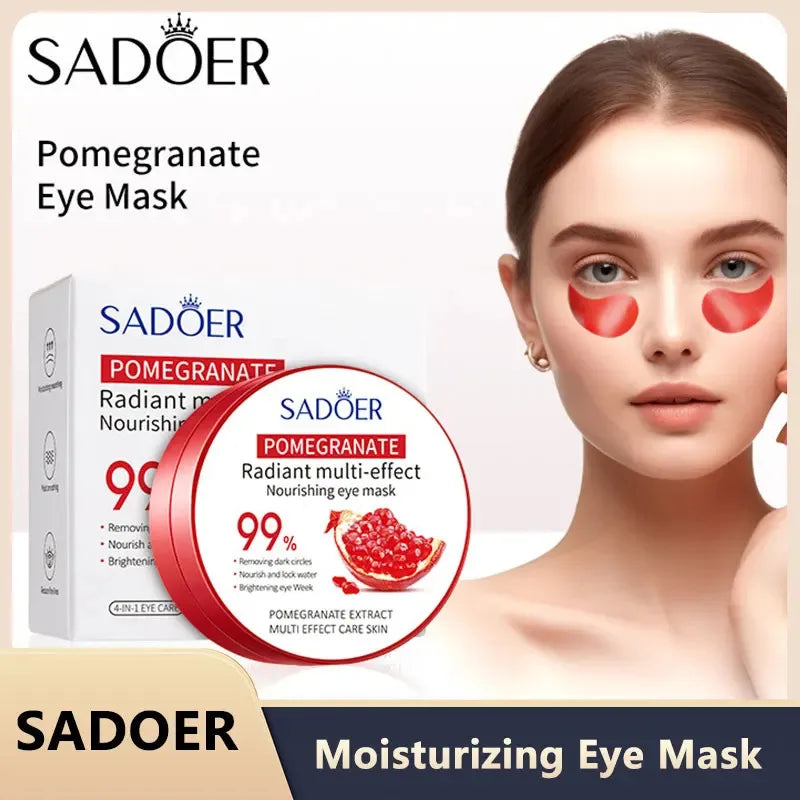 SADOER Red Pomegranate Eye Patches 60pcs – Moisturizing Mask
