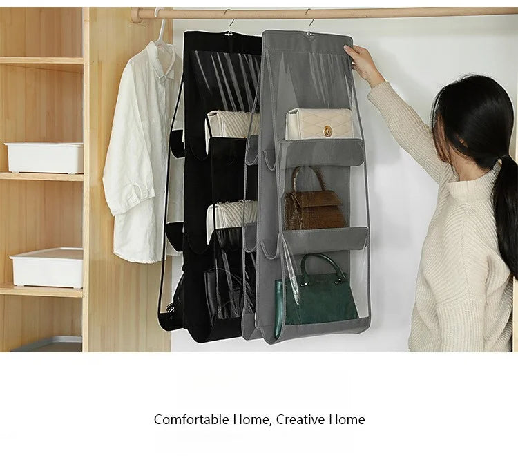 Double-Sided Hanging Wardrobe Bag Organizer | Multi-Layer
