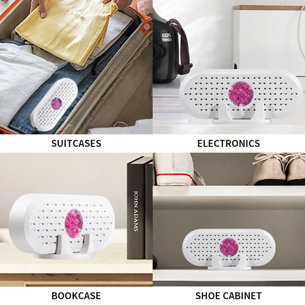 Mini USB Dehumidifier – Reusable for Closet, Shoe Cabinet
