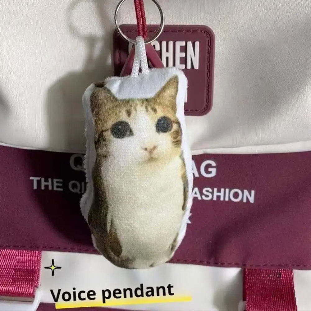 Meow Sound Cat Plush Keychain – Squeeze & Play Cute Pet Gift