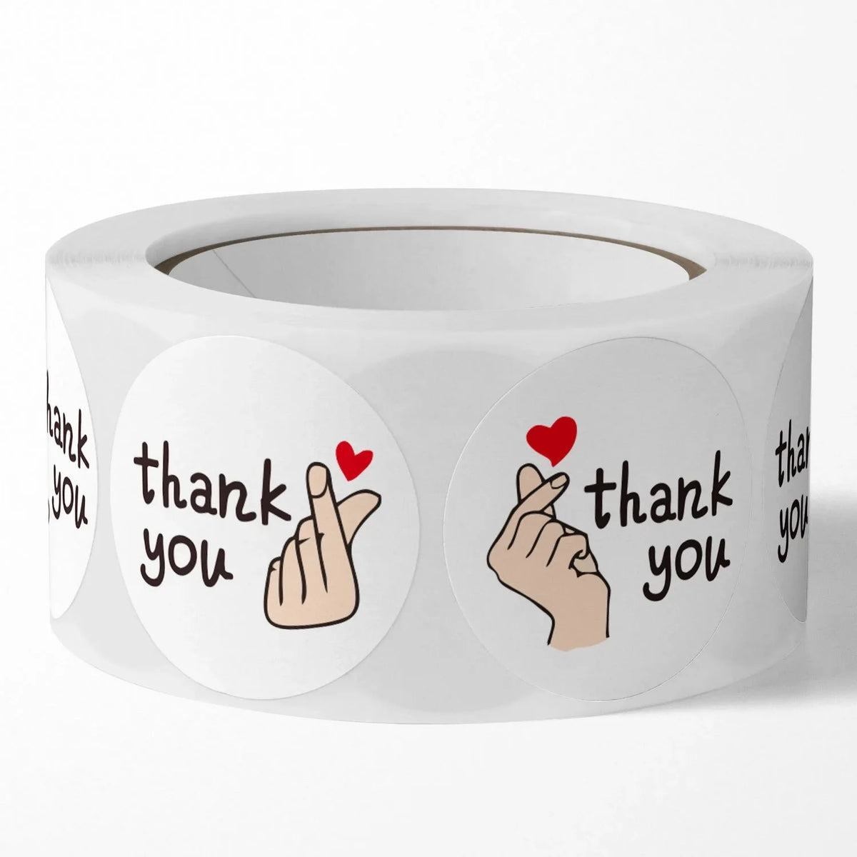 Roll Red Heart Shaped Thank You Stickers Packaging Envelope Sealing