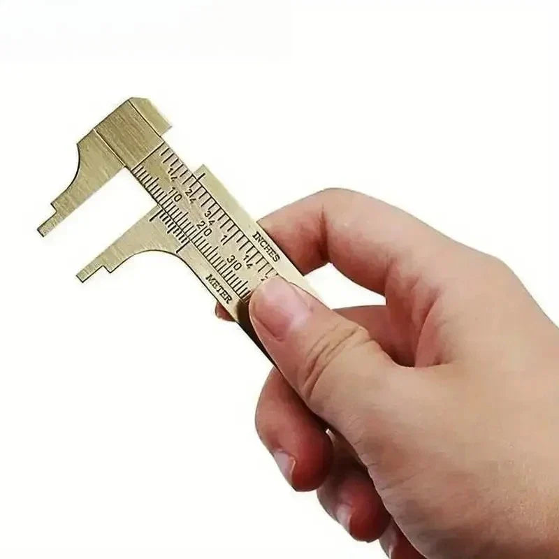Brass Vernier Caliper – Antique Pocket Measuring Tool 100mm